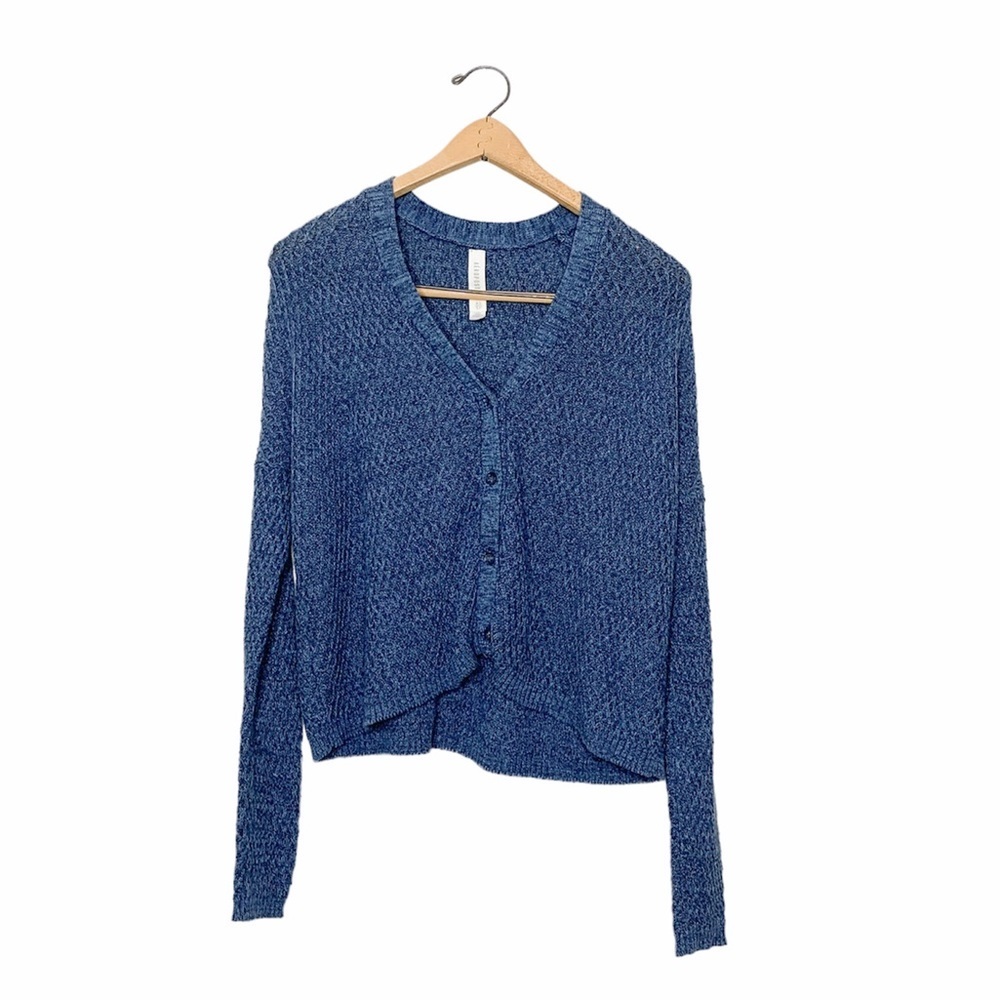 Aeropostale Blue Knit Button Front Knit Cardigan Sweater XS‎